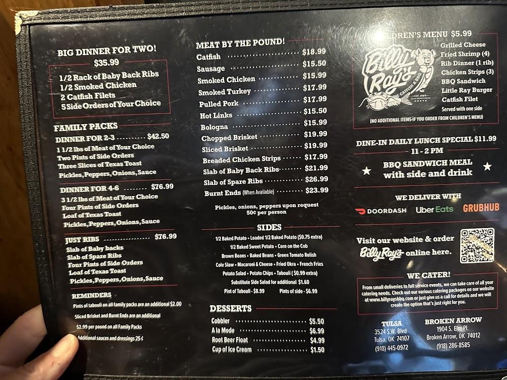 Billy Ray's Catfish & BBQ - Broken Arrow Menu image 3